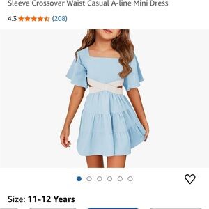 Blue A-line Kids Dress